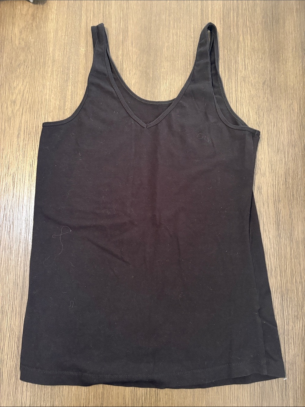 Black V-Neck Tank Top - Women